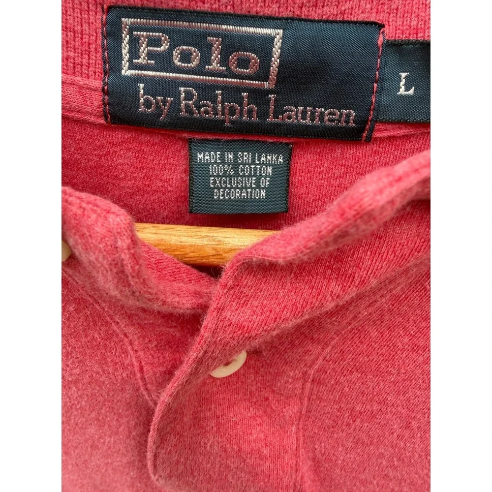 Polo Ralph Lauren Mens Shirt Large Raspberry Cotton‎ Short Sleeve Pony Logo